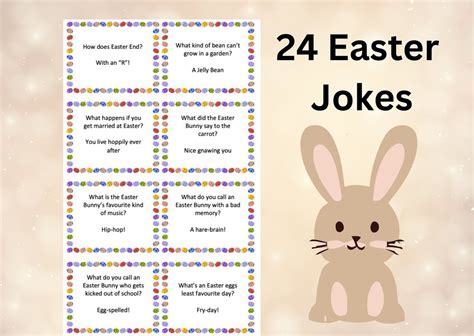 24 Easter Jokes Printable Easter Jokes Instant Download Easter Jokes ...