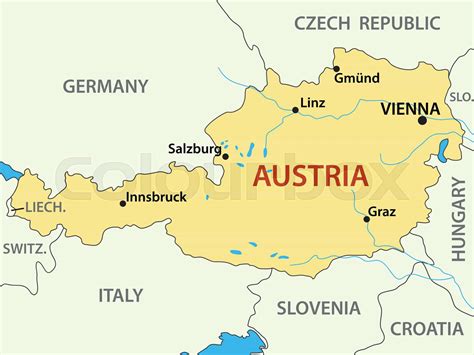 map of Austria - vector illustration | Stock vector | Colourbox