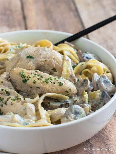 Tagliatelle De Poulet La Cr Me De Champignon