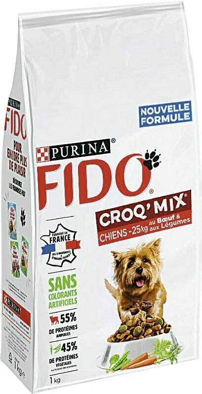 Promo CROQUETTES POUR CHIEN 25 KG CROQMIX AU BŒUF AUX LÉGUMES FIDO