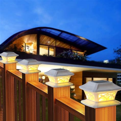 LamQee 10-Lumen 1-Watt White Low Voltage Solar Outdoor Deck Light (4000 K) 06FTL0248BWT at Lowes.com