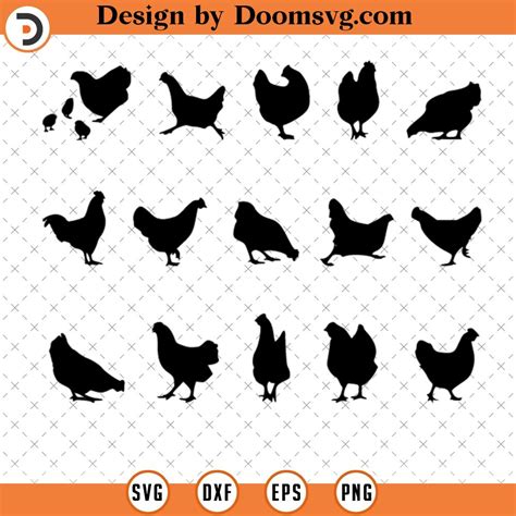 Chicken SVG Bundle, PNG, Chicken Silhouette Svg, Chicken Sil - Inspire ...