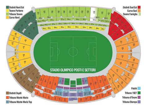 Mappa Dello Stadio Olimpico Di Roma Image To U