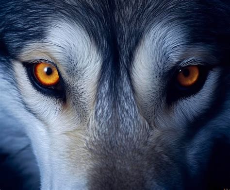 Premium AI Image | beautiful eyes of a wild wolf Generative AI