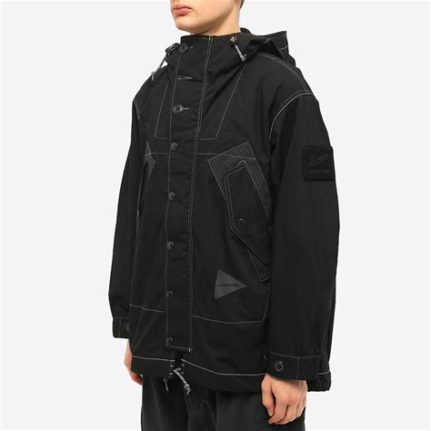 And Wander X Danner Field Parka Jacket In Black And Wander