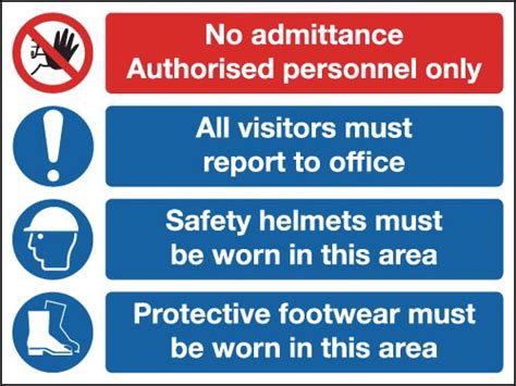 No Admittanceprotective Clothing Multi Message Signs Seton