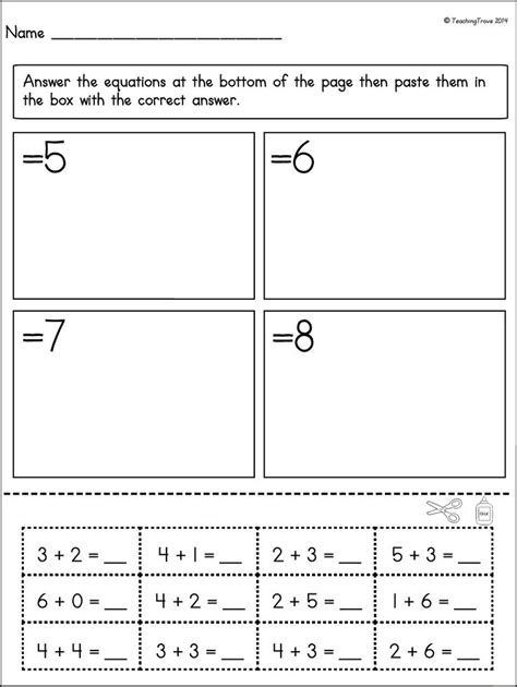 18 Addition Cut And Paste Worksheets Free Pdf At