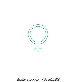 Female Sex Icon Outline Symbol On Stock Illustration 353613209