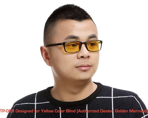 TP009 Yellow Color Blind Glasses Tritanomaly Tritanopia - Sunglasses ...