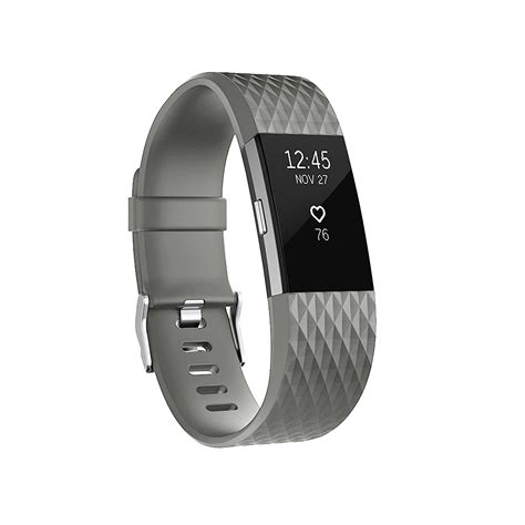 Diamond Pattern Adjustable Sport Wrist Strap For FITBIT Charge 2 Grey