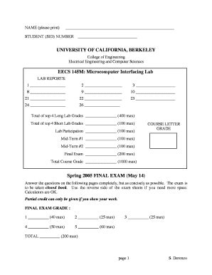 Fillable Online Hkn Eecs Berkeley University Of California Berkeley