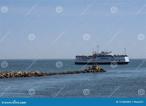 Martha S Vineyard Ferry Stock Image Image Of Dock Port