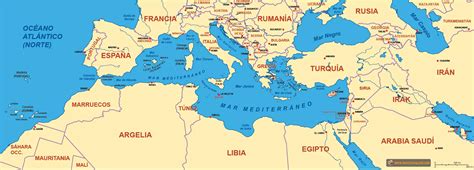 Mar Mediterr Neo Mapa Mares Del Mediterr Neo Y Datos