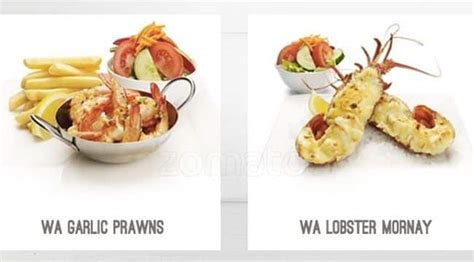 Menu at Kailis Fishmarket Cafe, Fremantle