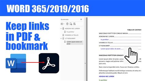 How To Convert A Word Document To PDF With Bookmarks Retain