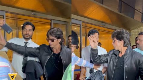 Shah Rukh Khan Loses Cool Pushes Away Fan Trying To Take Selfie