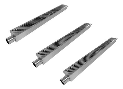 Kit 3 Ralos Linear Industrial Inox Coletor De Resíduos 80cm Frete grátis