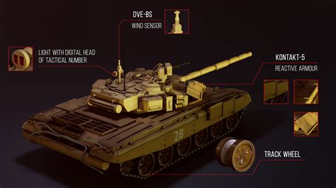 T-90 battle tank. Feedback, please — polycount