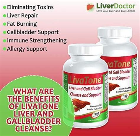 Livatone Liver Detox Cleanse 120 Capsules Dr Formulated Milk Thistle And Antioxidants For Liver