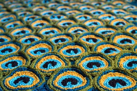 Peacock Pretty Blanket Afghan Throw Crochet Pattern Etsy