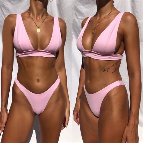 MOVOKAKA Bikini brasileño para mujer bañador de talla grande traje de