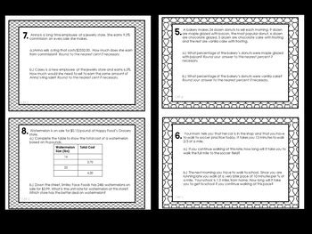 Ratio And Proportion Task Cards By The Positive Math Classroom By Amy