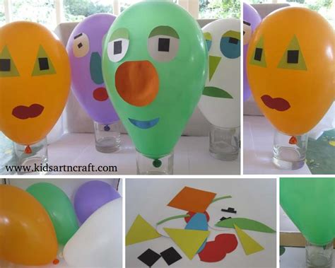 Funny Balloon Faces Craft for kids - Kids Art & Craft