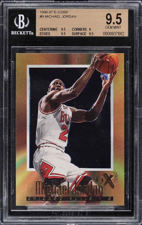 1996 Skybox E X2000 Michael Jordan 9 BGS 9 5 GEM MINT Fixed Price