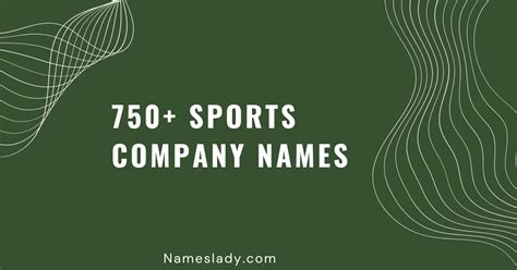 750+ Creative Sports Company Names Ideas