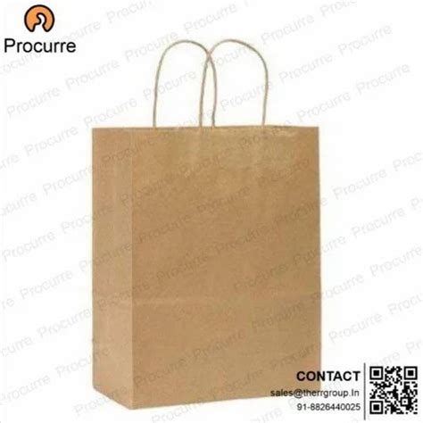 10 X5 X14 Brown Kraft Paper Bags Medium Capacity 1 Kg At Rs 9