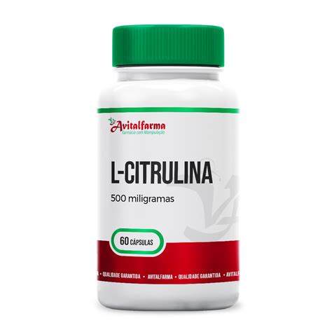 L Citrulina 500mg 60 Cápsulas Avitalfarma Farmácia de manipulação