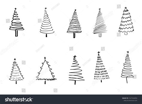 Continuous Line Drawing Christmas Tree Vector Stock Vector (Royalty ...