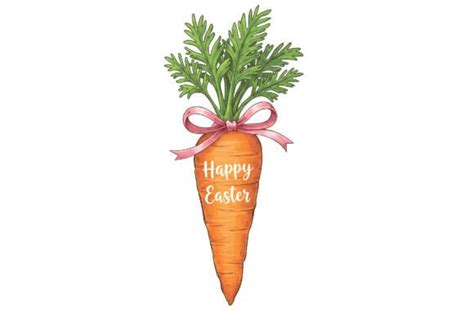 Happy Easter Png Carrot Coquette Png Graphic By Craftartstudio