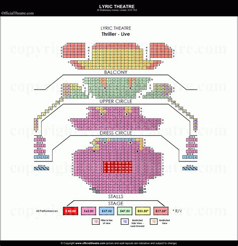 Lyric Theatre London Seat Map And Prices For Get Up Stand Up The Bob