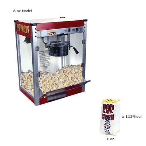 Paragon Theater Pop 6 Ounce Popcorn Machine for Professional Concessionaires Requiring ...