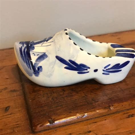 Vintage Accents Vintage Signed Delft Blue Ceramic Dutch Clog Poshmark