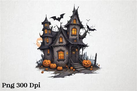 Halloween Cottage Witch House Clipart Graphic By Vertex · Creative Fabrica