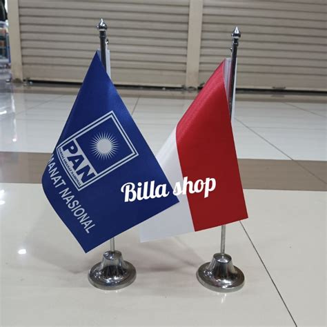 Jual Bendera Meja Merah Putih Dan Partai Pan Tiang Stenlis Shopee