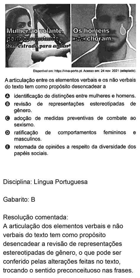 Questão ENEM 27 Azul ENEM 2022 FTD Resolve