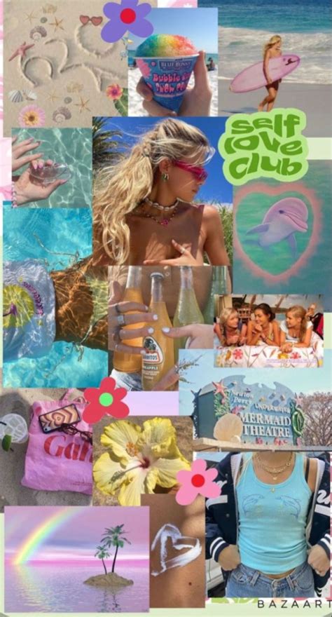 Summer Collage Mood Board Mermaid Theater Idea Wallpapers Iphone