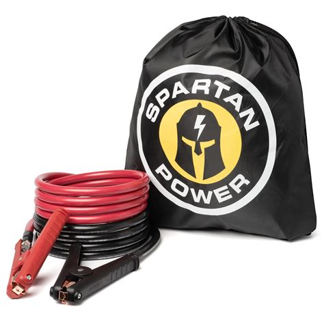 Buy 10 Foot 4 Awg Gauge Heavy Duty Jumper Cables Booster Set By Spartan Power 4 Awg 10 Foot