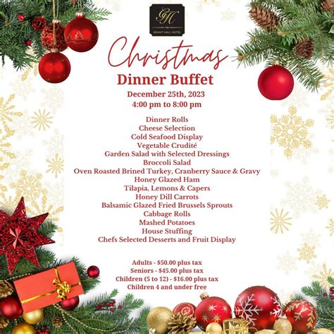 CHRISTMAS DINNER BUFFET — Tourism Moose Jaw