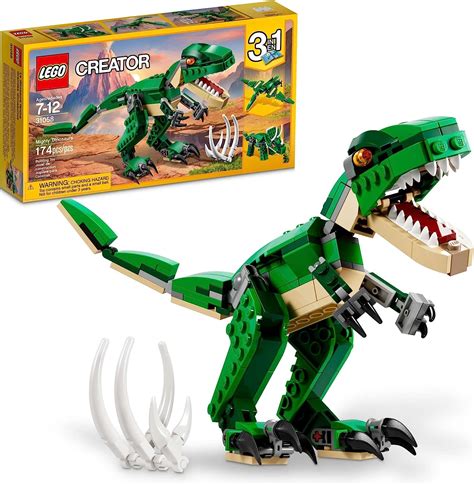 LEGO Creator 3 in 1 Mighty Dinosaur Toy, Transforms from T. rex to ...