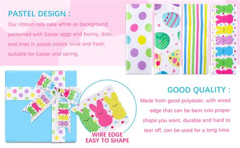 Amazon Whaline Easter Wired Edge Ribbon Roll Yards Easter Egg