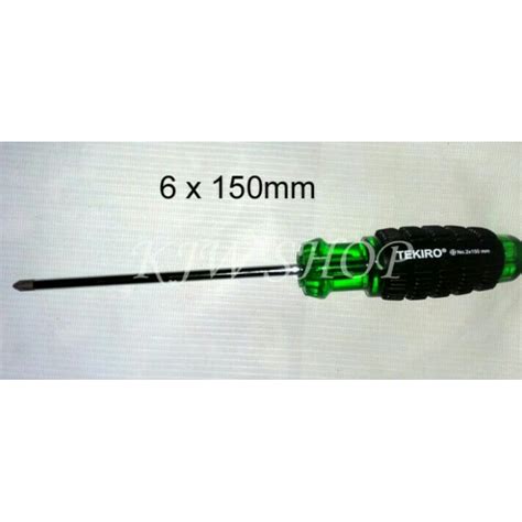 Jual Obeng TEKIRO 6 X 150mm Screwdriver Plus Obeng Tangan Gagang