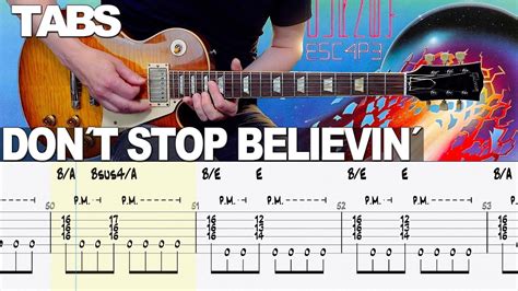 Journey Don T Stop Believin Guitar Cover WITH TABS YouTube