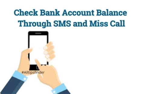 Check Bank Account Balance Through Sms And Miss Call