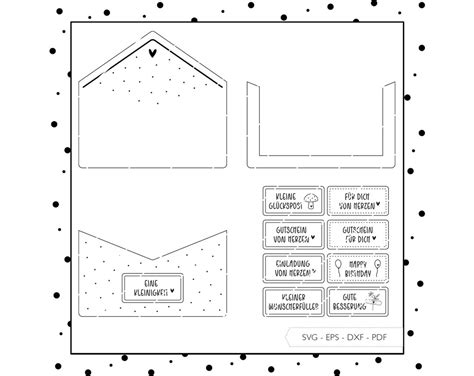 Laserdatei Briefumschlag Umschlag Geldgeschenk Svg Eps Dxf Etsy De