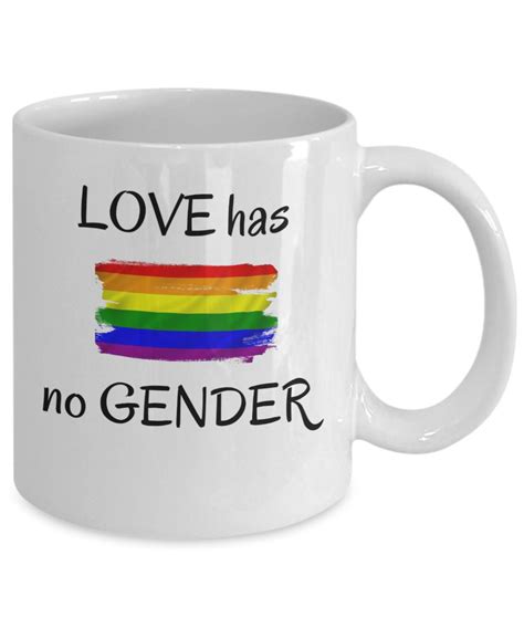 Gay Pride Parade Gift LGBT Coffee Mug Love Has No Gender Etsy