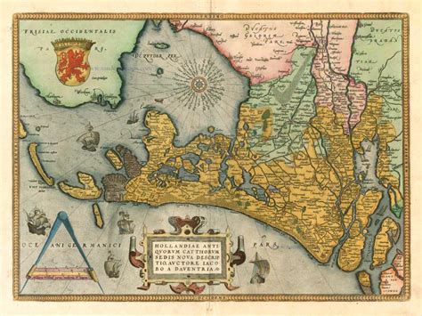 Holland By Abraham Ortelius Sanderus Antique Maps Antique Map Webshop